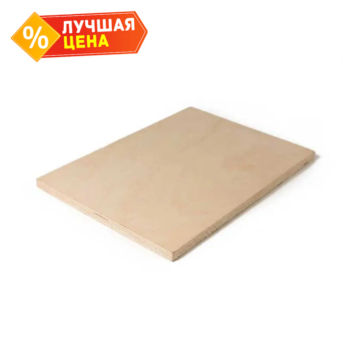 Фанера ФК сорт 3/3 4х1525х1525 мм